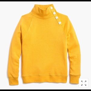 NWT J.Crew Mock Neck Sweatshirt with Buttons